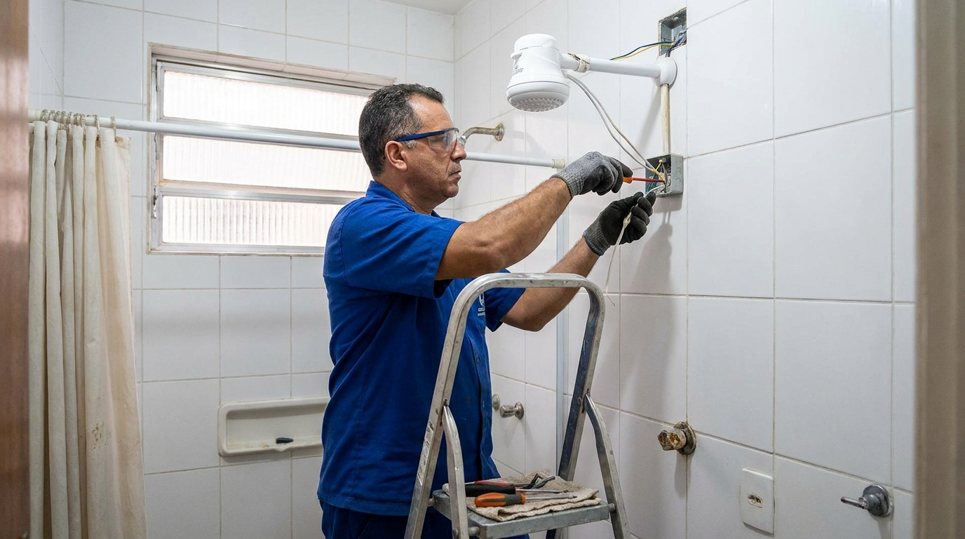 Instalação de Chuveiro Elétrico perto de mim em Uberaba‑MG