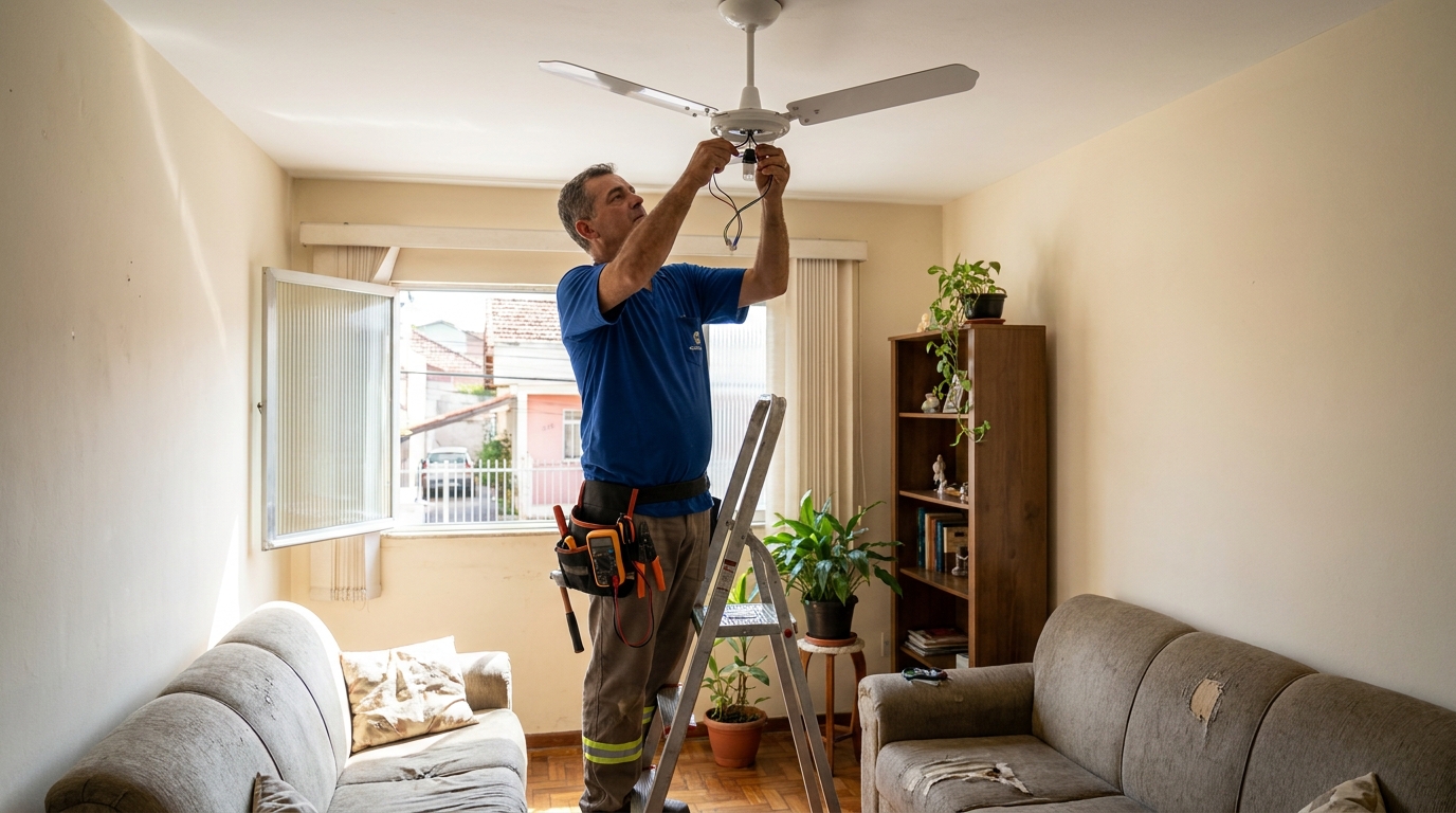 Instalação de Ventilador de Teto perto de mim em Uberaba‑MG